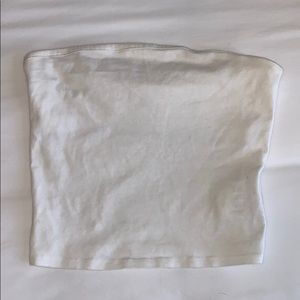White Bandeau Crop top XS